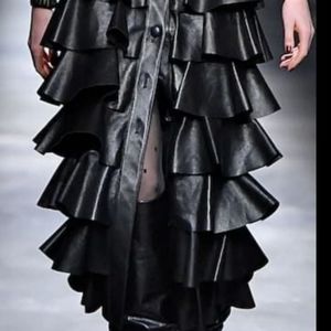 Faux leather fashion skirt